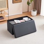 MX Foldable Storage Footstool - Black