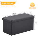 MX Foldable Storage Footstool - Black